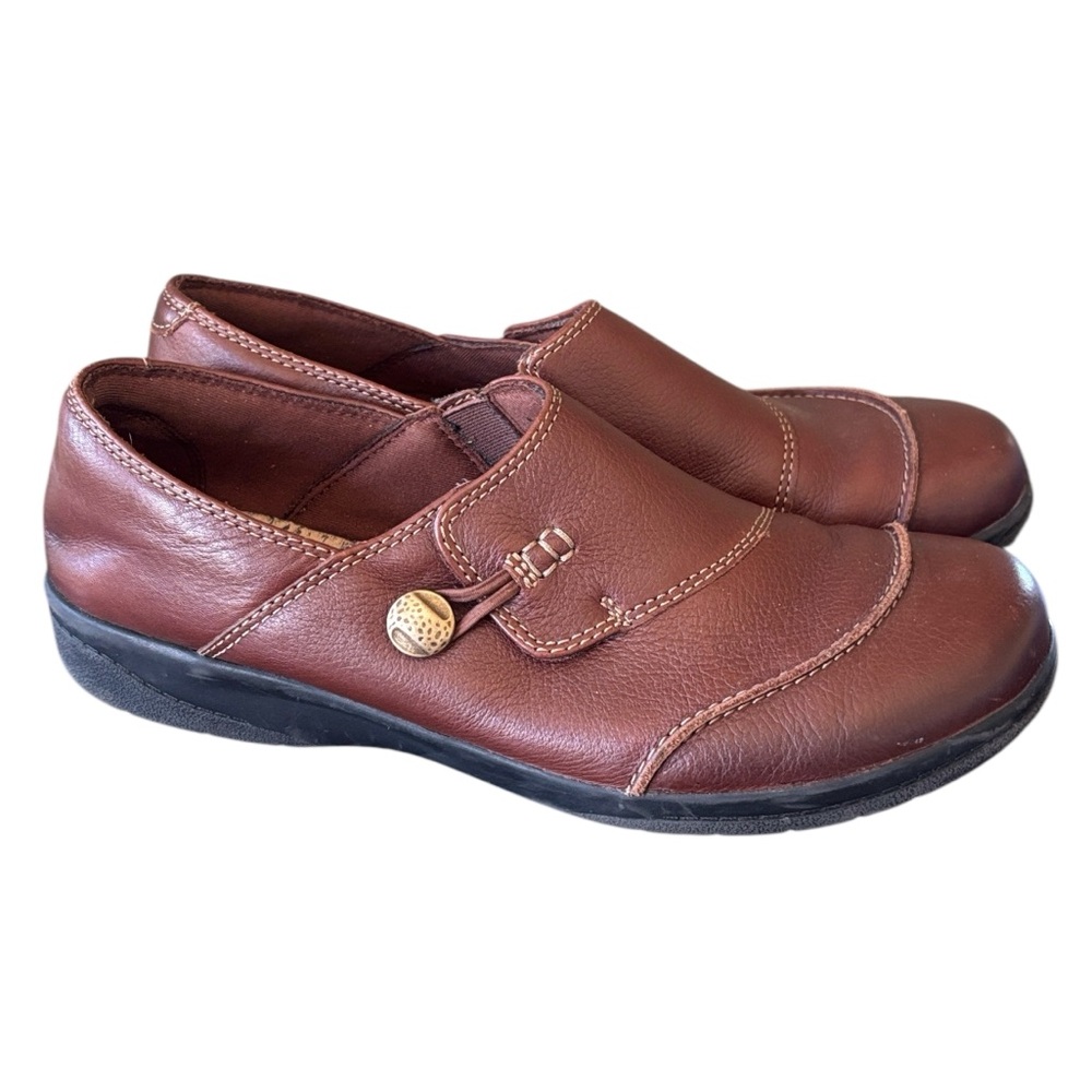 Clarks Cheyn Misha Brown Slip On Loafers Size 10